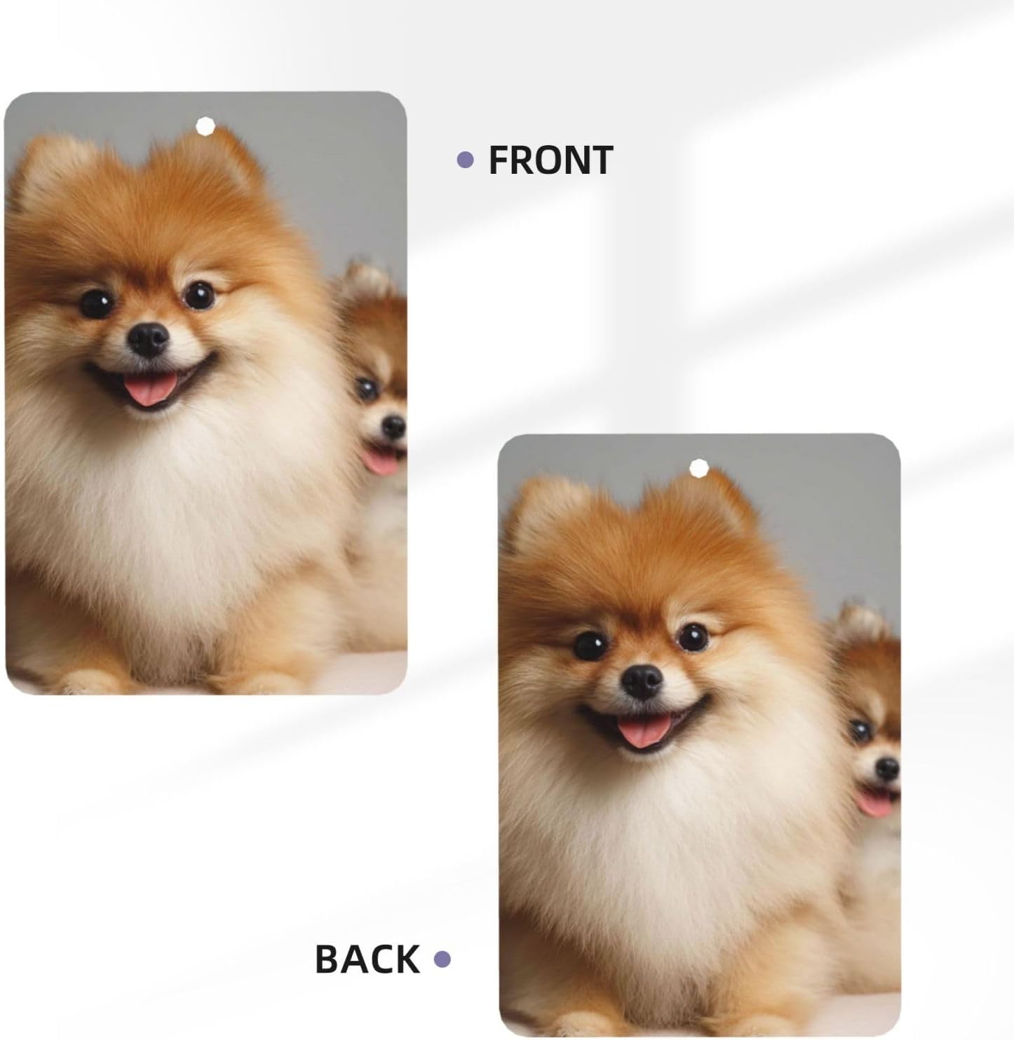 Car Air Freshener 24 PCS Cute pomeranian Hanging Car Air Fresheners Auto Interior Decor Card Freshener Strong Scented Card Lavender Cars Scents for Office Bedroom Close Drawer Rectangle