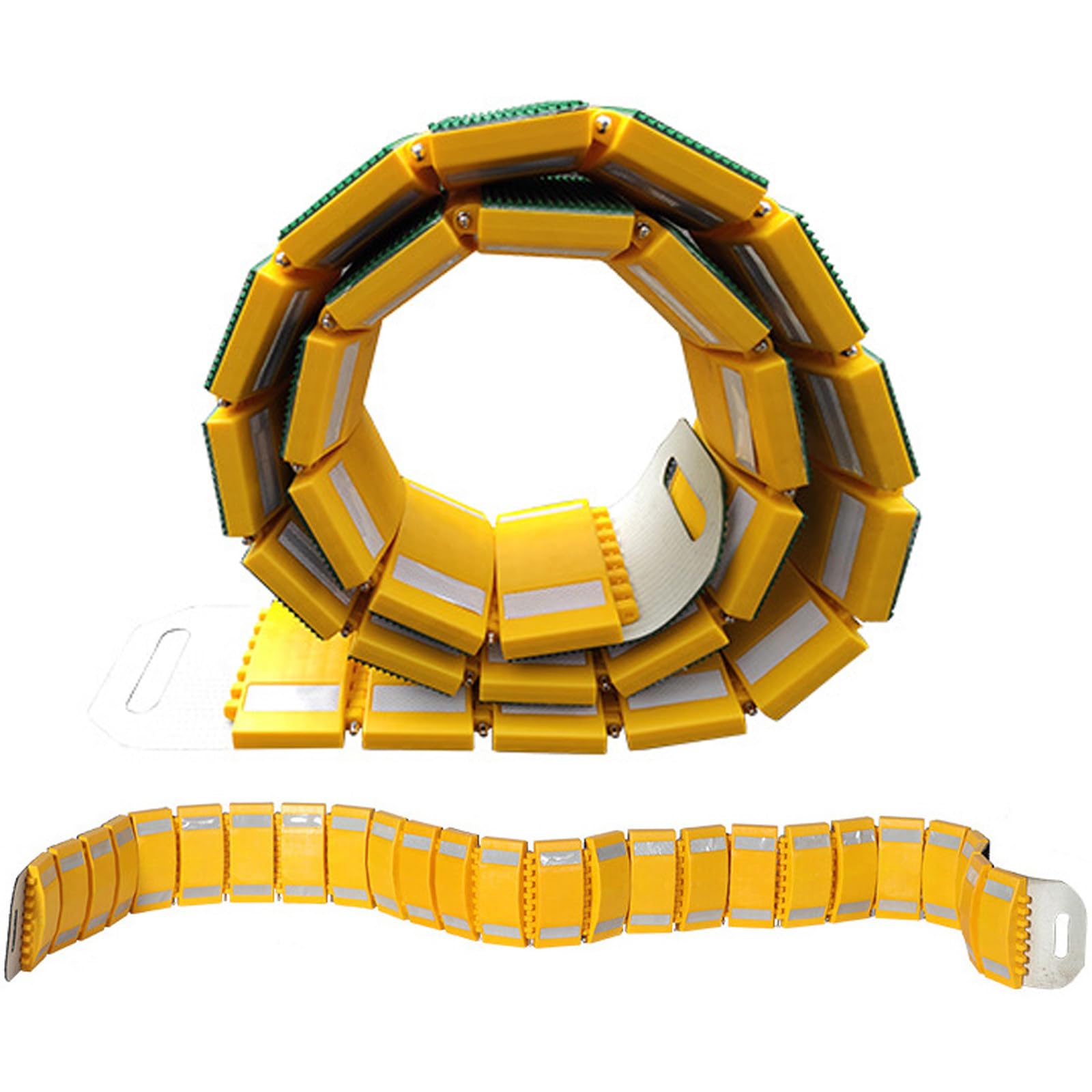 KRYANFEN Vehicle Traffic Speed Ramp Rubber Speed Bumps Portable Folding Unit with Anti-slip Texture 16.4ft Length for Shopping Malls Parking Lots and Construction Sites 400cm(13.1ft)