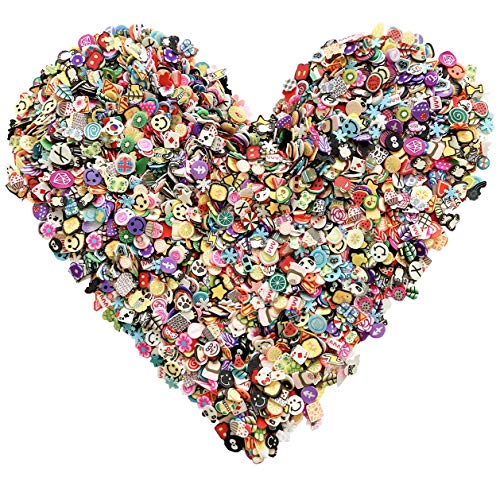 EHOPE 3000 PCS Polymer Slices Fruit Slices DIY Nail Art Slices Supplies Making Kit Decoration Arts Crafts (Mixed Pattern)