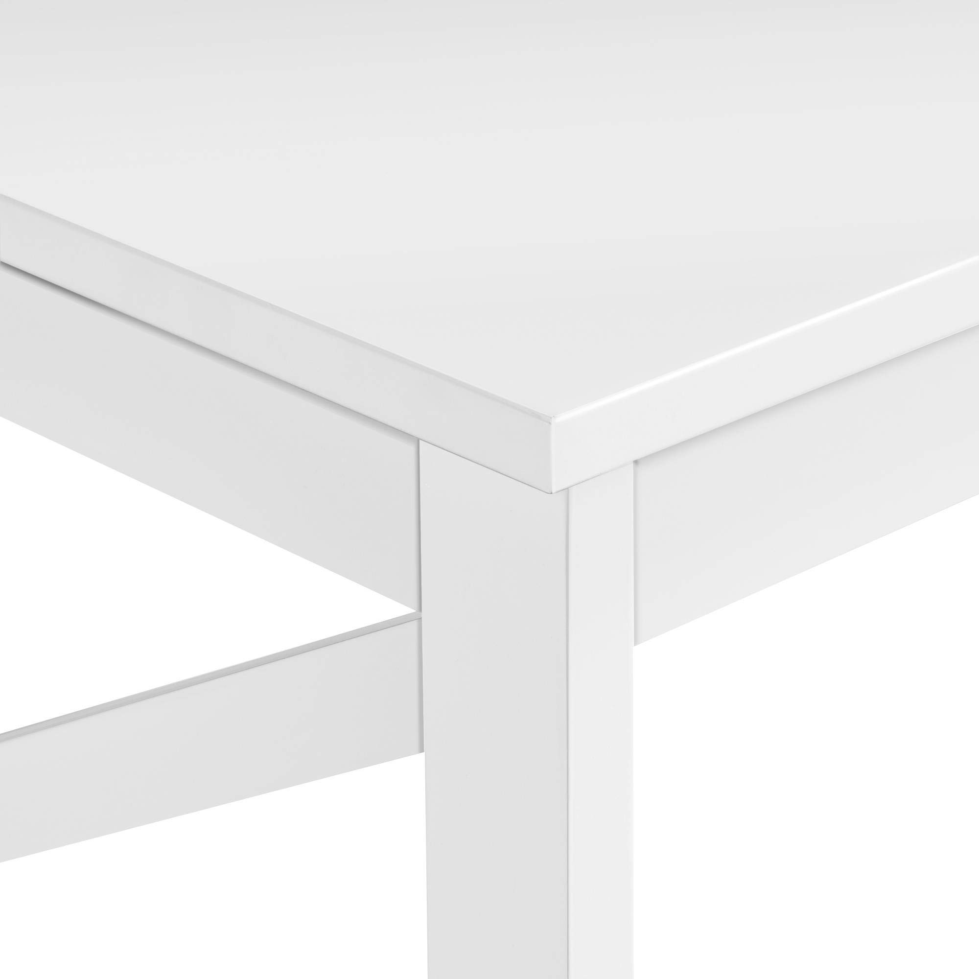 Yaheetech Mesa de Centro Moderna con Estructura en X Mesa de Café con Doble Nivel de Almacenamiento 100x50x45cm Ideal para Libros Revistas Blanco