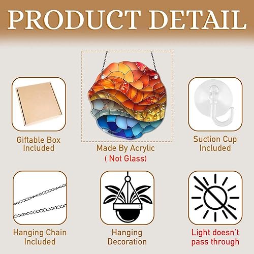 Miniatura 7 de Adornos decorativos de peces Koi, regalos para los amantes de los peces Koi, decoración de Navidad para colgar en la ventana del hogar, cocina,