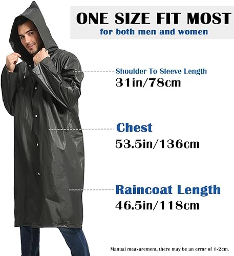 Miniatura 2 de Opret Impermeable reutilizable negro 2 piezas + gris 2 piezas