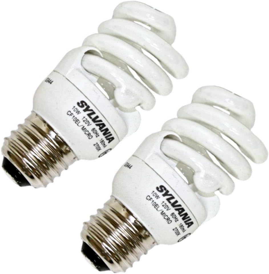Sylvania 29401 - CF10EL/MICRO/827/RP2 Twist Medium Screw Base Compact Fluorescent Light Bulb