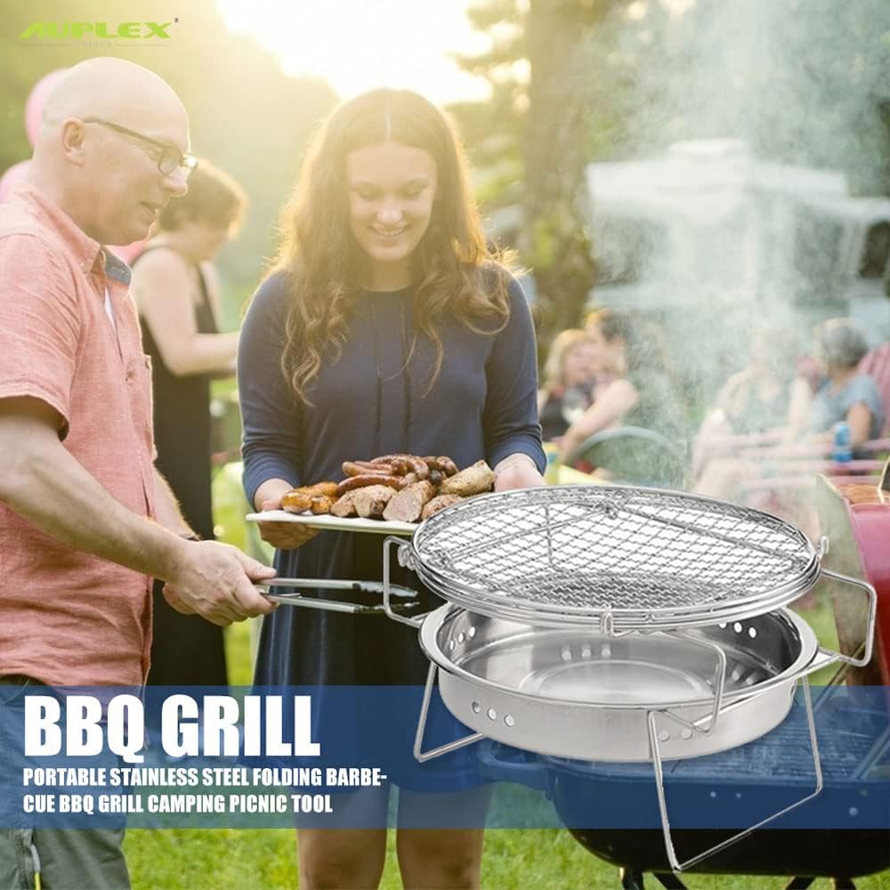 Portable Camping Barbecue Cooker Outdoor Cooking Stove Stainless BBQ Accessories
