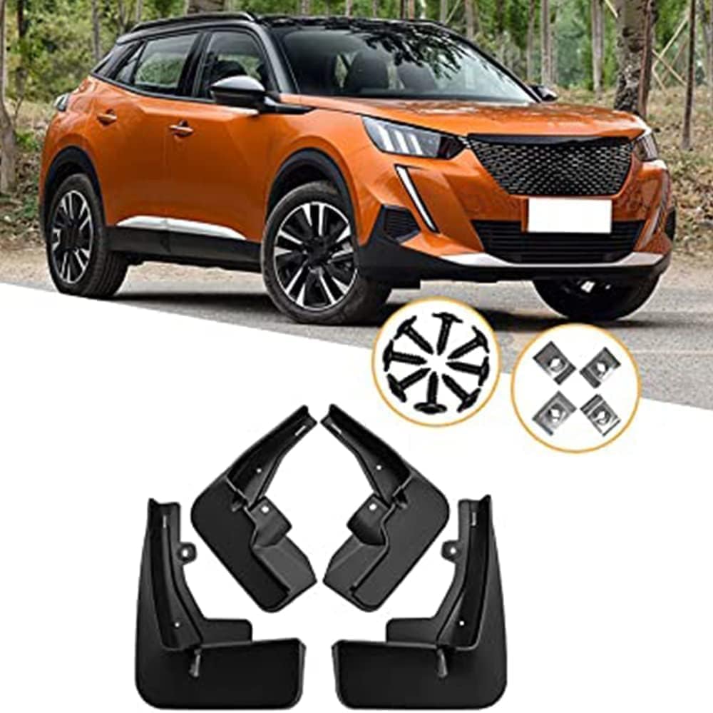 Parafanghi In Gomma Per Peugeot 5008 (2017-2021) – Set Da 4 Pezzi, Paraschizzi Paraspruzzi Anti-fango