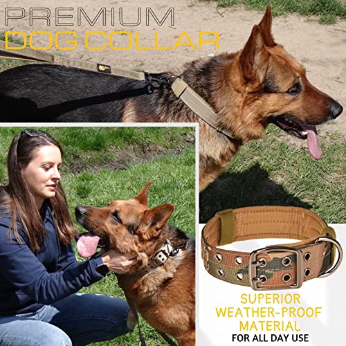 ADITYNA Heavy Duty Dog Collar with Handle - Camo Dog Collar for Extra-Large Dogs - Wide, Thick, Tactical, Soft Padded… - Image 8