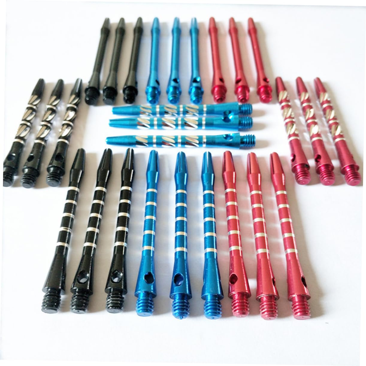BRIGHTFUFU 4.5mm Aluminum Alloy Shafts 27 Piece Set 2ba Thread Size Made for Professional Players
