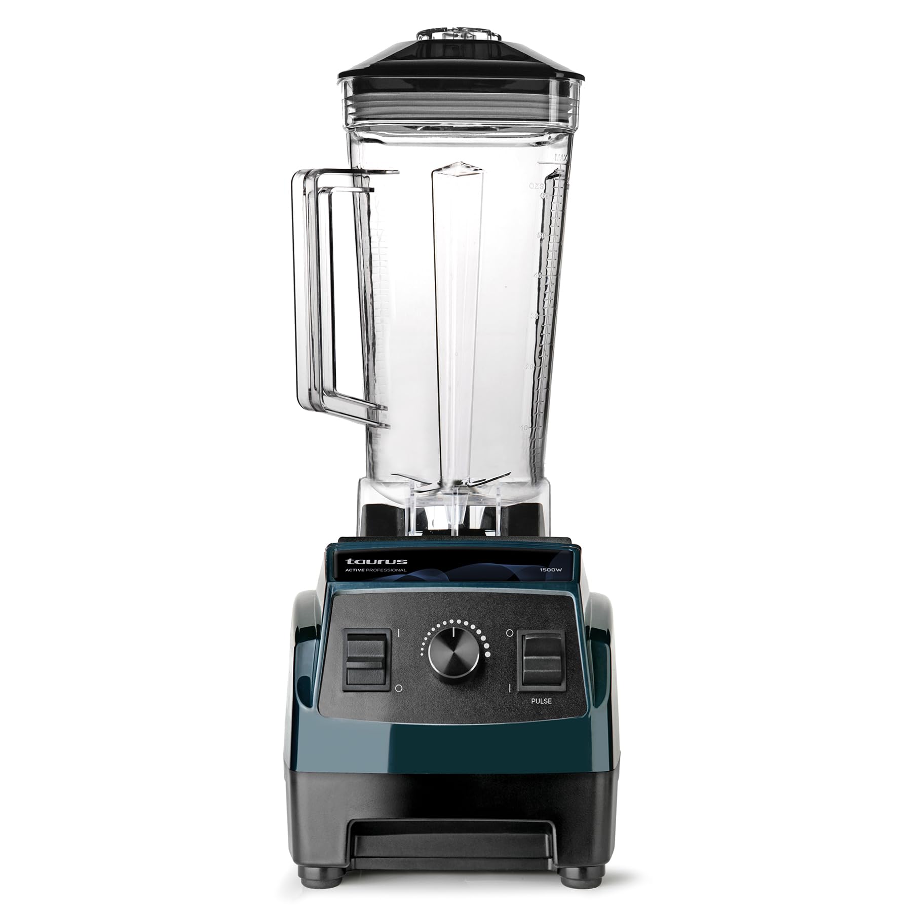 Taurus Active Professional - Batidora de vaso, 1500W, jarra de tritan 2L (Libre de BPA), 6 Cuchillas de acero inoxidable, batidos, smoothies y cremas, con empujador, color azul y negro