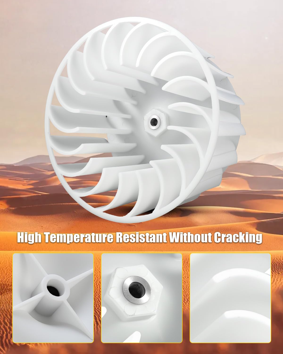 5304513609 Blower Wheel For Frigidaire & Electrolux Dryers – Replaces 5304505079, AP6328941, PD00046974, White Plastic
