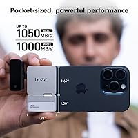 Vista 2 de Lexar SSD portátil profesional Go de 1 TB con concentrador, compatible con Apple 4K 60fps ProRes, hasta 1050 MB/s, USB 3.2, resistente, IP65