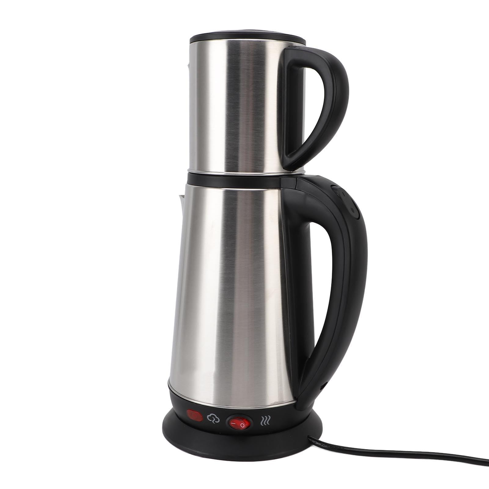 Dpofirs Tetera Turca Eléctrica, Infusor de Limpieza Fácil de Tetera Turco Juego para Tés de Hierbas (Enchufe de la UE 220V)