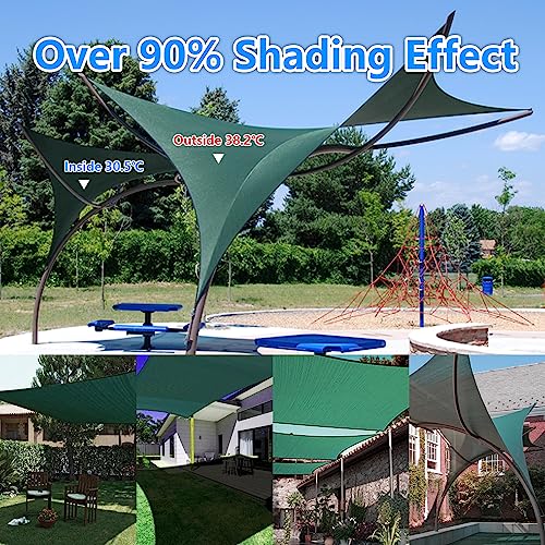 90% Blackish Green Shade Cloth, 12 x 12 ft with Reinforced Grommets by Glieskir - Used condition - Image 6