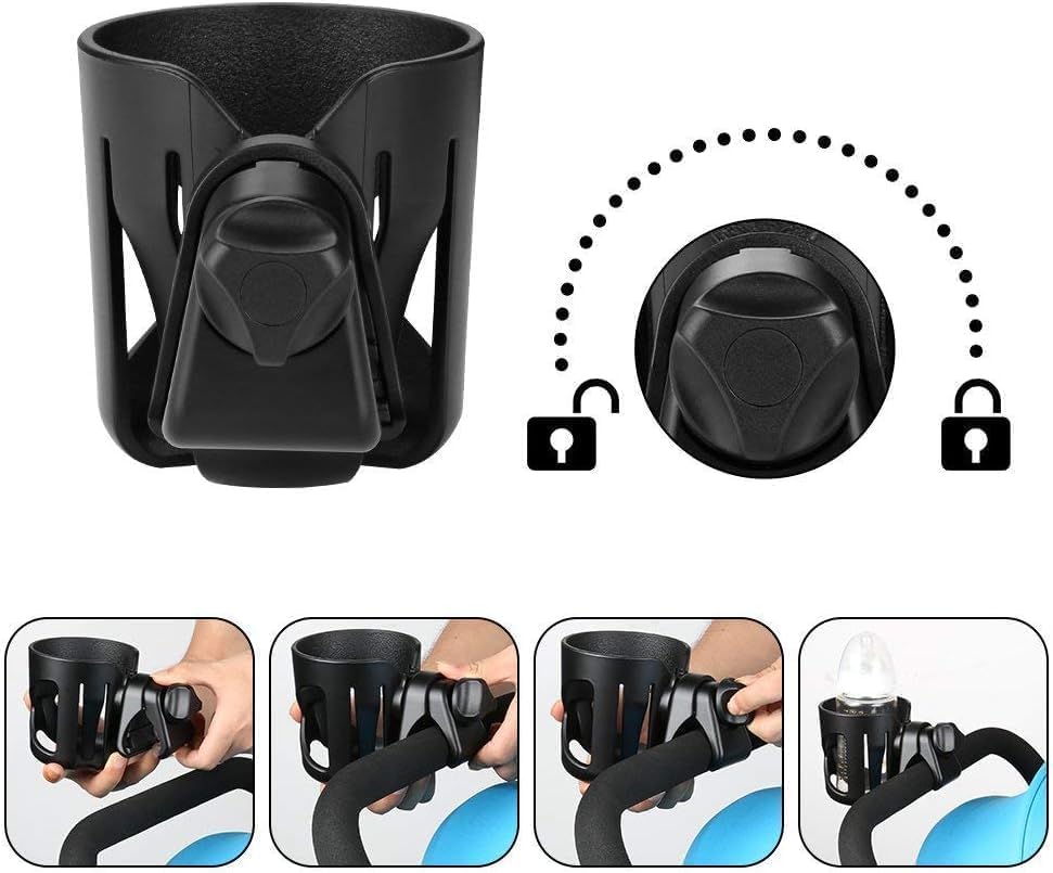 Porte-gobelet pour poussette Stanley Quencher 1,18 ml, support de qualité supérieure noir