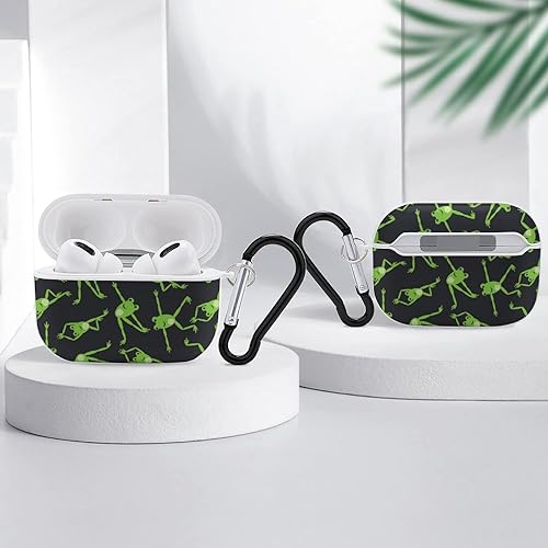 Miniatura 4 de Funny Frog Doing Yoga Print Airpods Pro Funda con llavero de protección completa duradera a prueba de golpes inalámbrico funda de PC rígida para