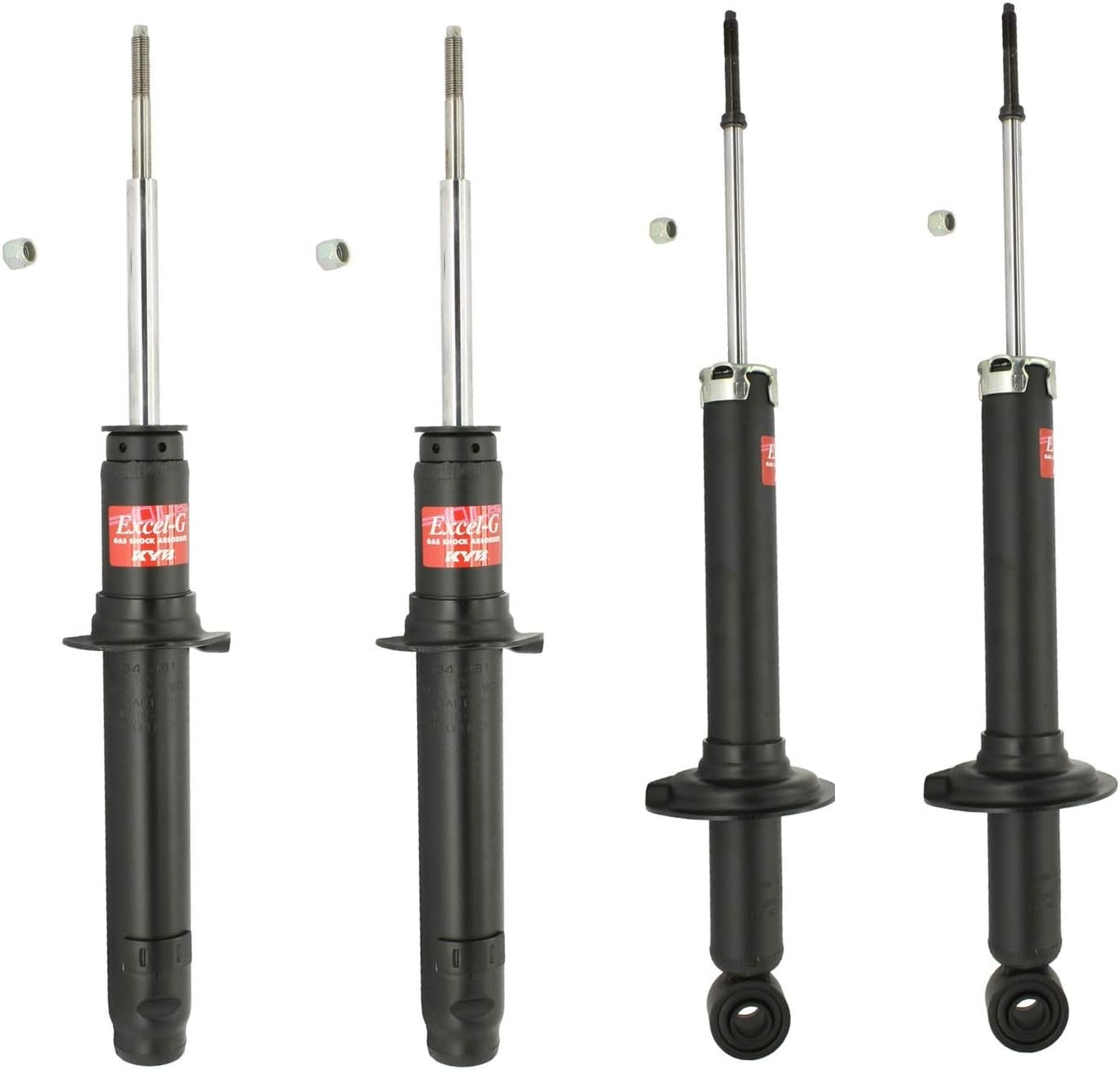 Front and Rear KYB ExcelG Suspension Strut Assemblies Kit