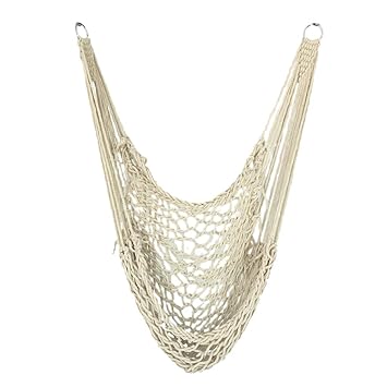Elegant Essence Portable Hammock Camping Rope Chair Mesh Net Home Outdoor Travel 80x110cm White