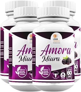 Amora miúra 60 cápsulas 500mg kit com 4 potes