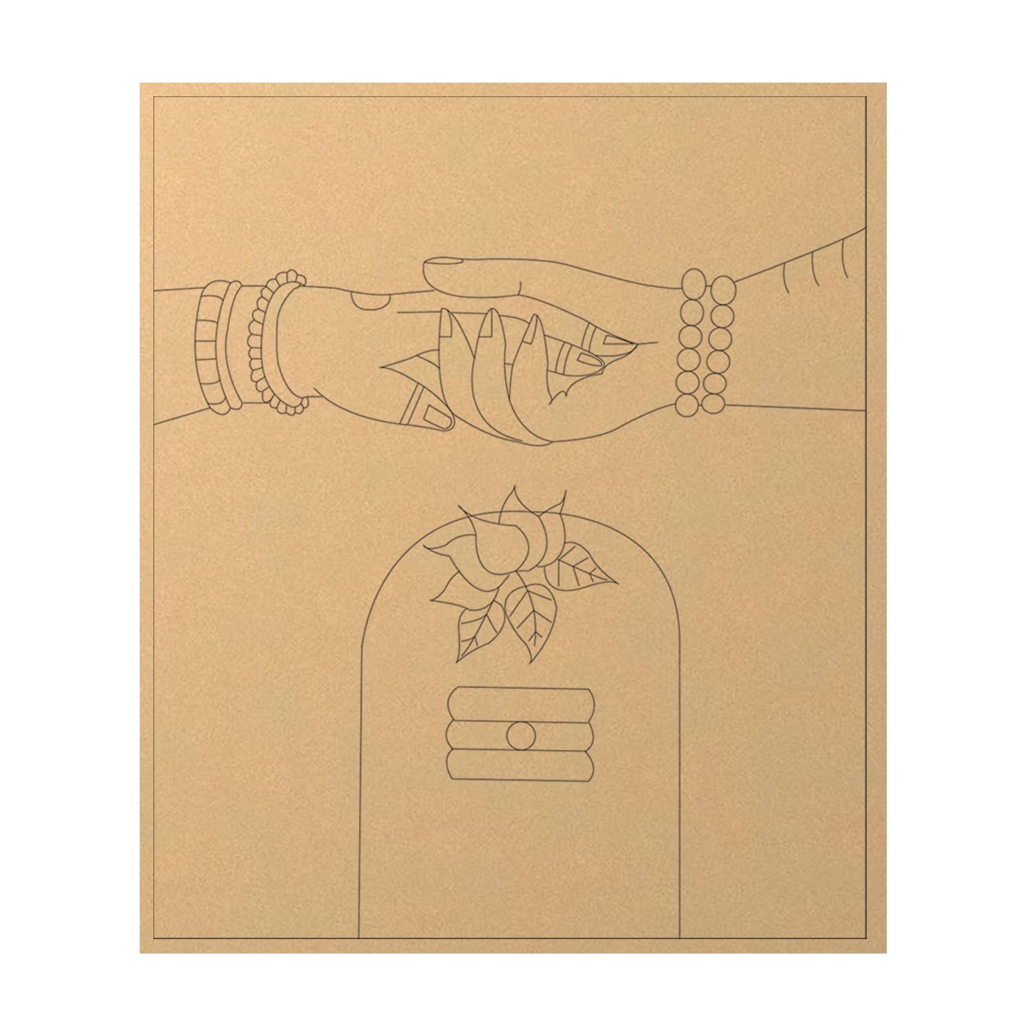 Pre Marked MDF Cutout 8inch for Clay Art Lord Shivlinga Rectangle Pre-Marked Cutout Wooden MDF Shapes 1Pcs-image-38