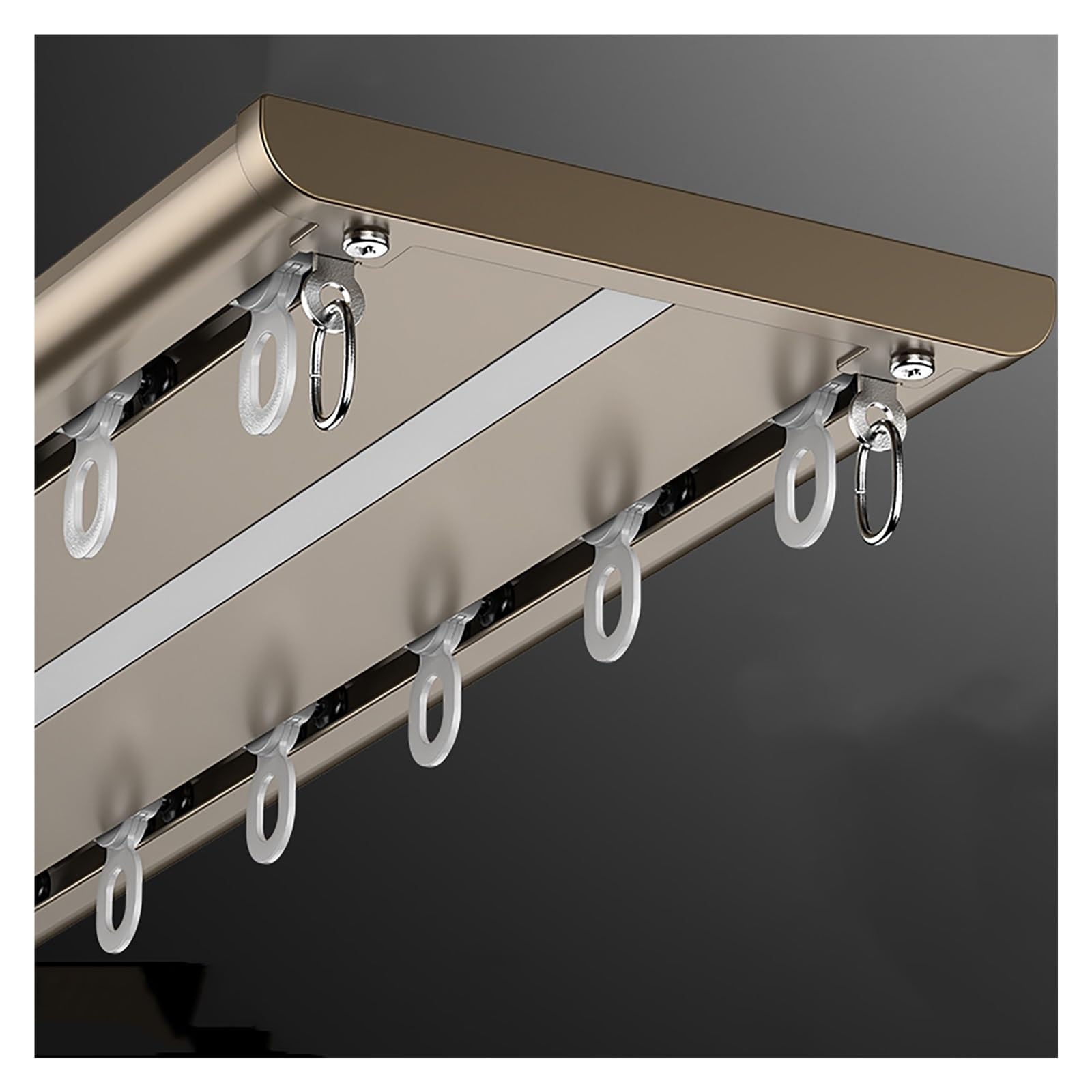 Rails plafond rideaux champagne pour sublimer vos fenêtres et la décoration intérieure