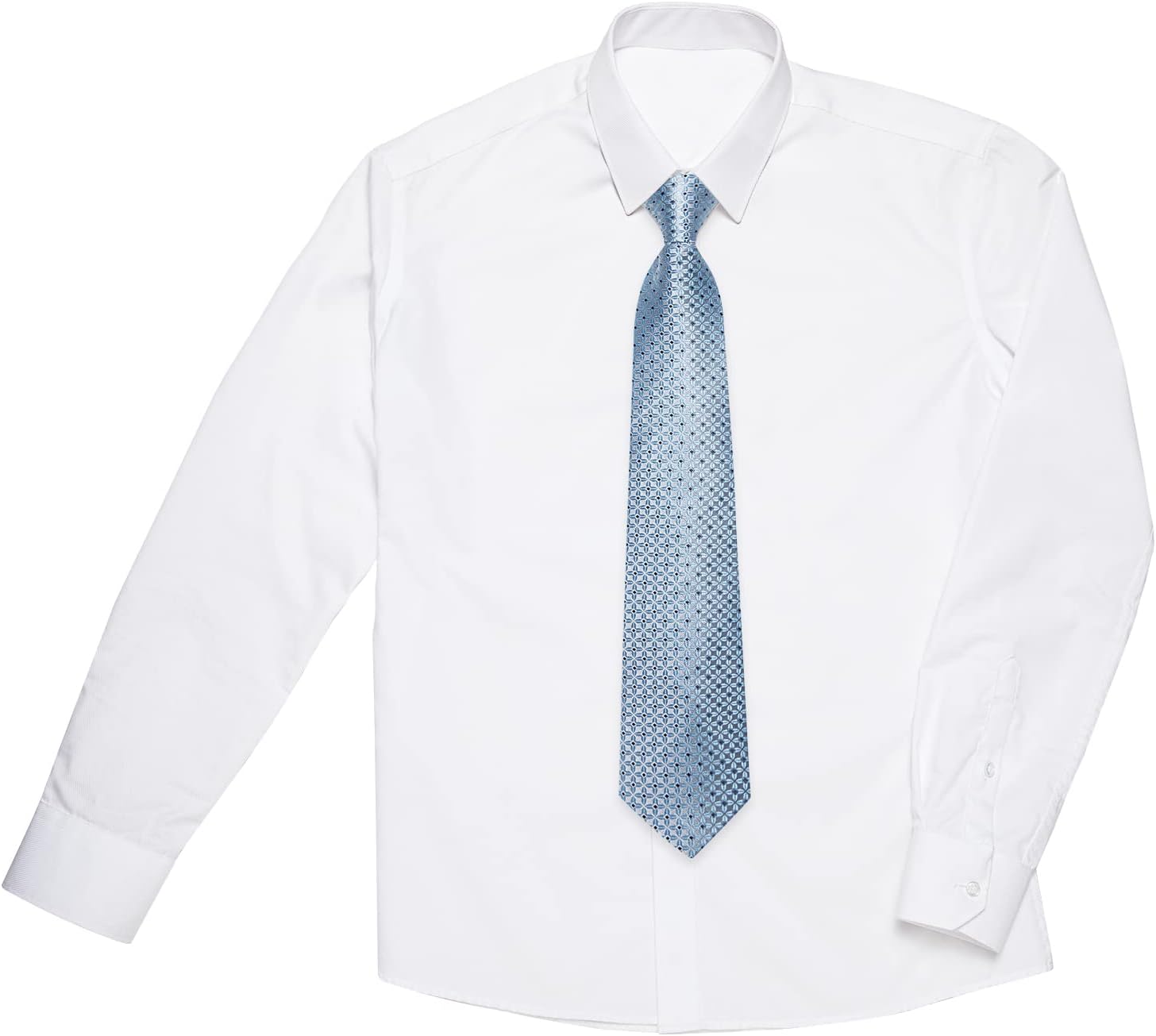 DiBanGu Boys Pre-tied Neckties and Pocket Square Set Adjustable Strap Tie for Kids Wedding Party Graduation School Uniforms
