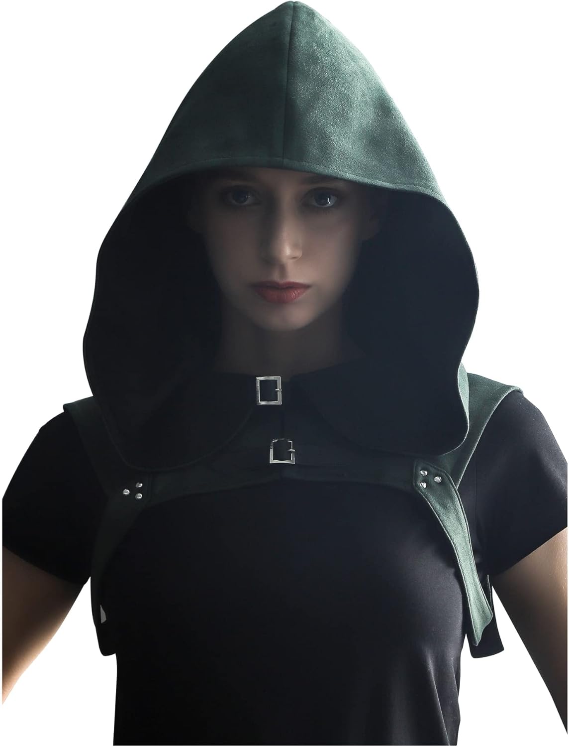 KUOIN Steampunk Cowl Hood Medieval Gothic Cape Cosplay Men Women - Image 9