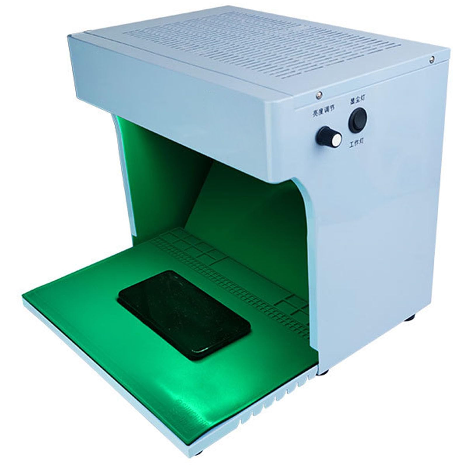 Campana de Flujo Laminar Campana de Flujo Laminar Vertical Filtro H-E-P-A, Flujo de Aire Laminar Portátil Mesa de Trabajo Libre de Polvo para Reparación de LCD de Teléfono