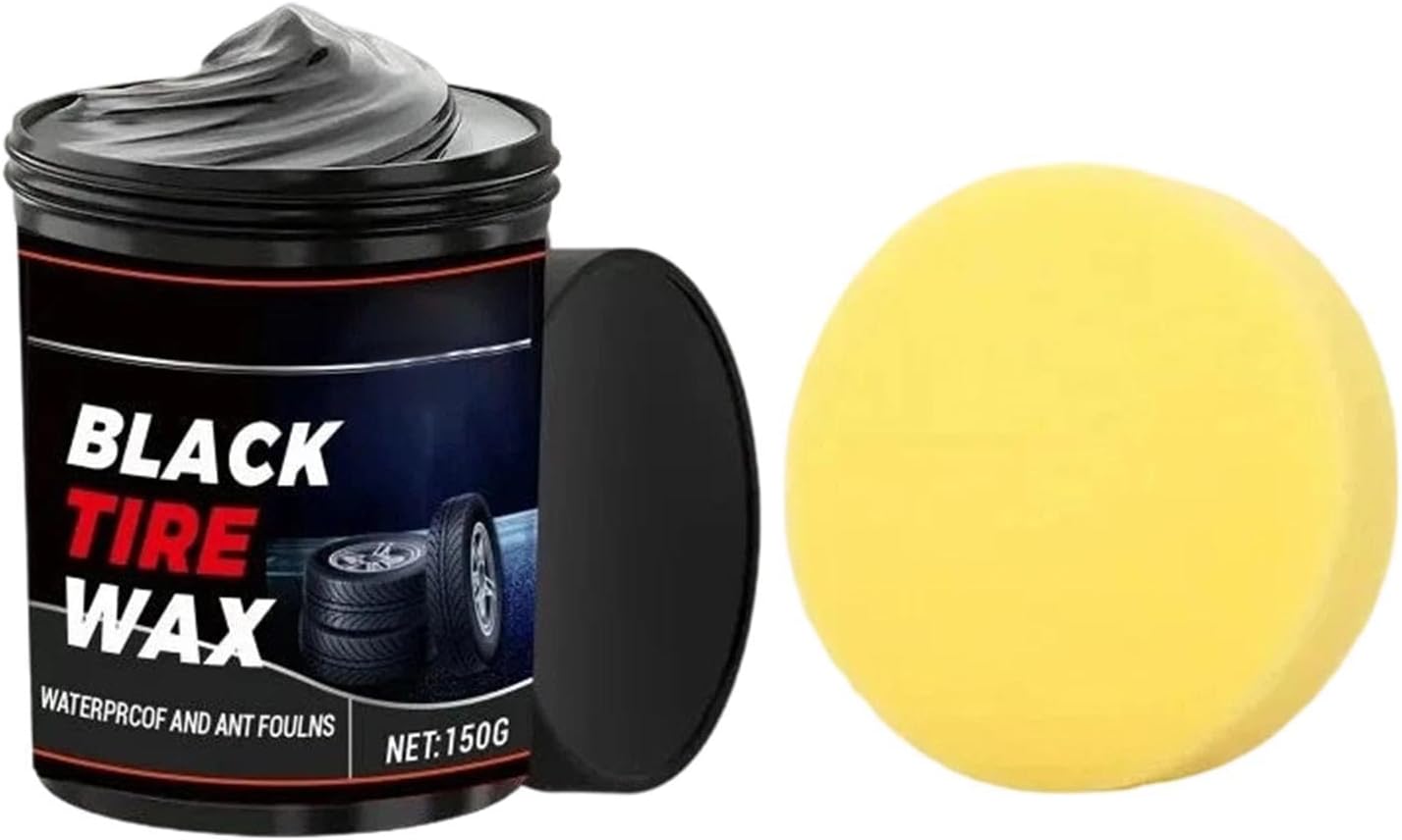 Tire Wax Black - Automotive Wheel Care | Car Tire Refurbishment Wax | for Mechanics Drivers Detailers Groomers Modifiers Racers Restorers Trucks SUVs RVs Sedans Garages Shops