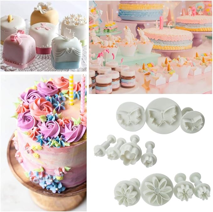Set de 114 Piezas para Decorar Pasteles - Moldes de Fondant miniatura 7