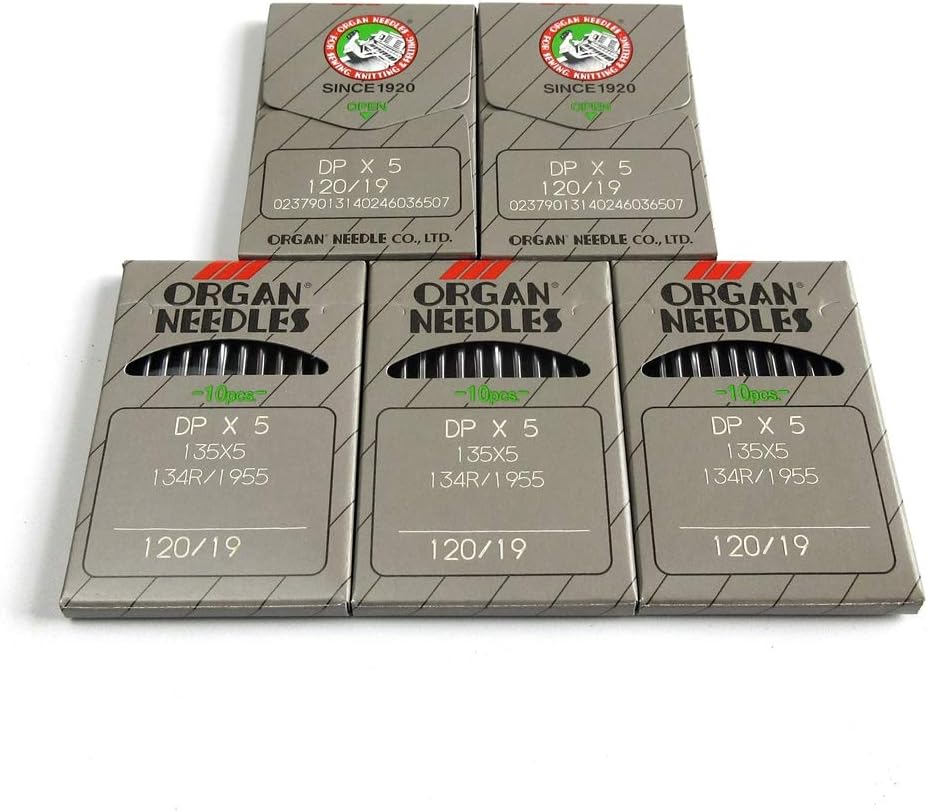 50 Organ 135X5 Dpx5 134R Sy1955 Sewing Machine Needles for Juki Brother (Needle Size :Singer 12 / Metric 80)