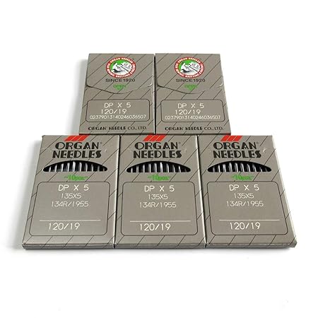 evernice 50 Organ 135X5 Dpx5 134R Sy1955 Sewing Machine Needles for Juki Brother (Singer 16 / Metric 100)