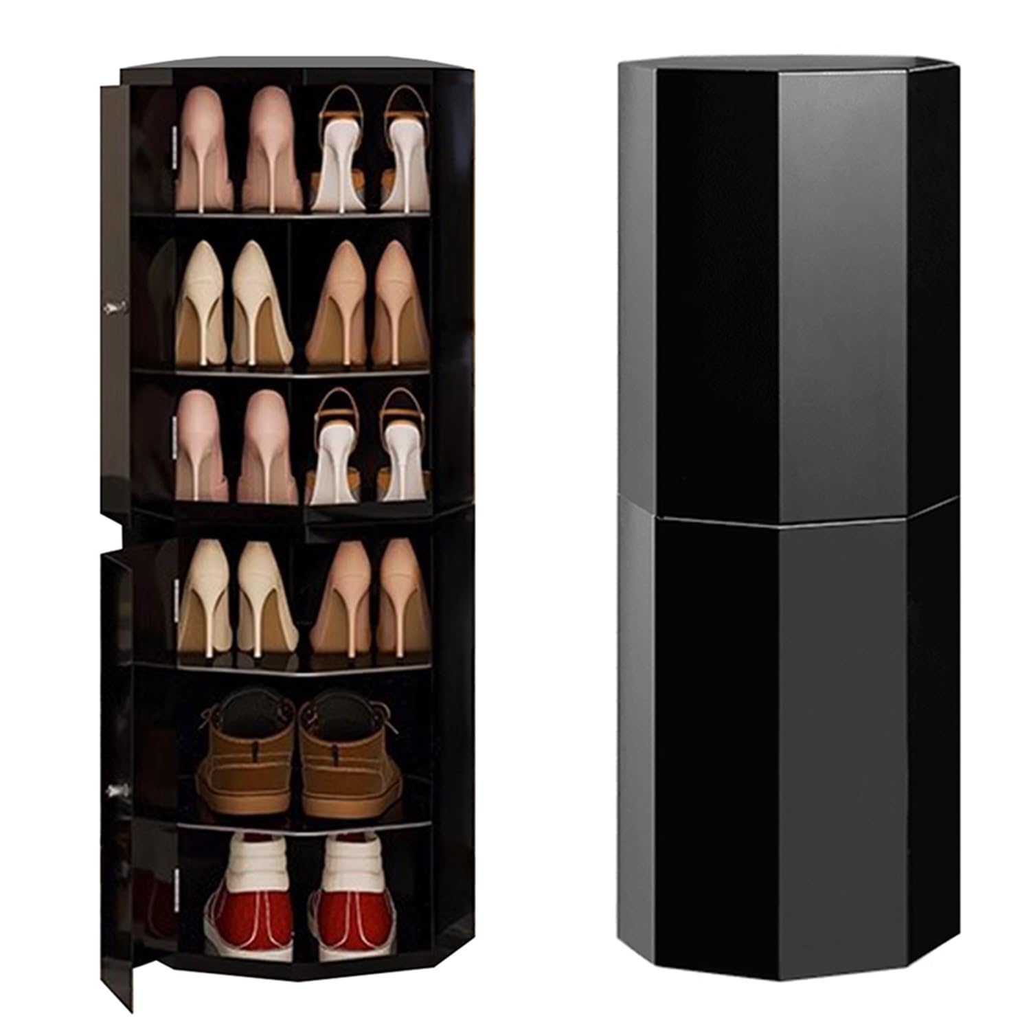 Meuble à chaussures d'angle au design moderne pour un intérieur harmonieux