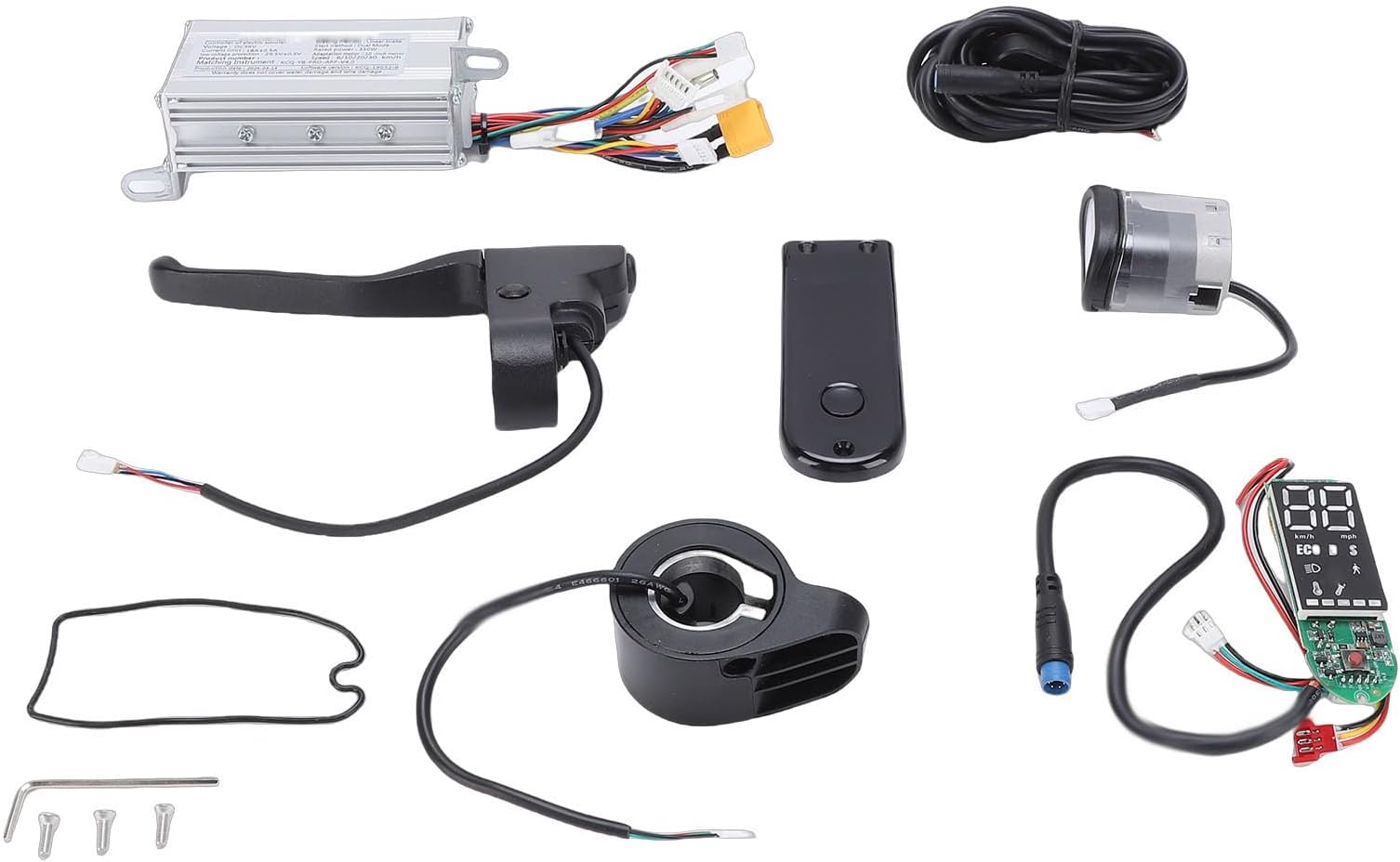 Electric Scooter Controller Kit For G30 Dashboard Display Thumb Throttle Brake Lever Headlight Tail Light Energy Recovery LED Display App