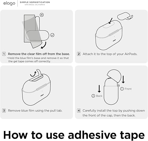 Miniatura 7 de elago Funda transparente compatible con AirPods Pro 2 compatible con AirPods Pro de 2 generación funda protectora a prueba de golpes carga