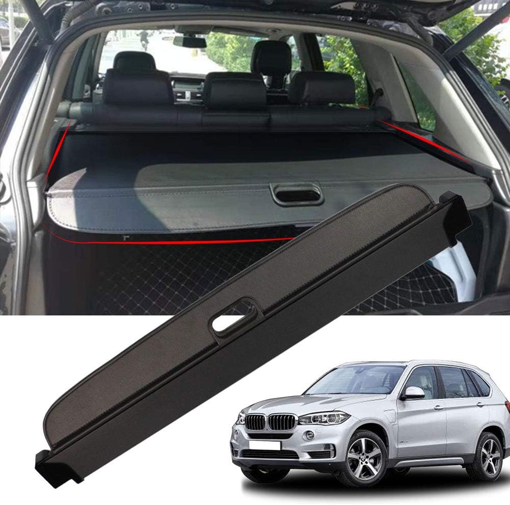 Marretoo for BMW X5 F15 E70 Cargo Trunk Cover 2007-2018 for BMW X5 Accessories Upgrade Version Black Retractable Trunk Cover Security Shield Shade