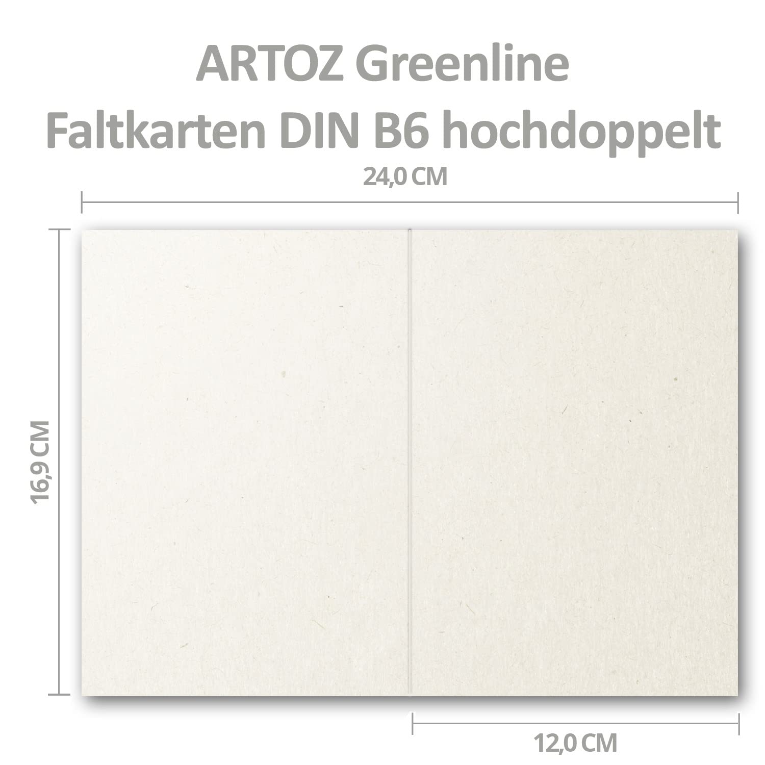 ARTOZ Greenline Series Double Cards DIN B6 and Envelopes - Wet Seal - Colour: Tortilla (Cream / Eggshells) - Set of 25 - Image 4