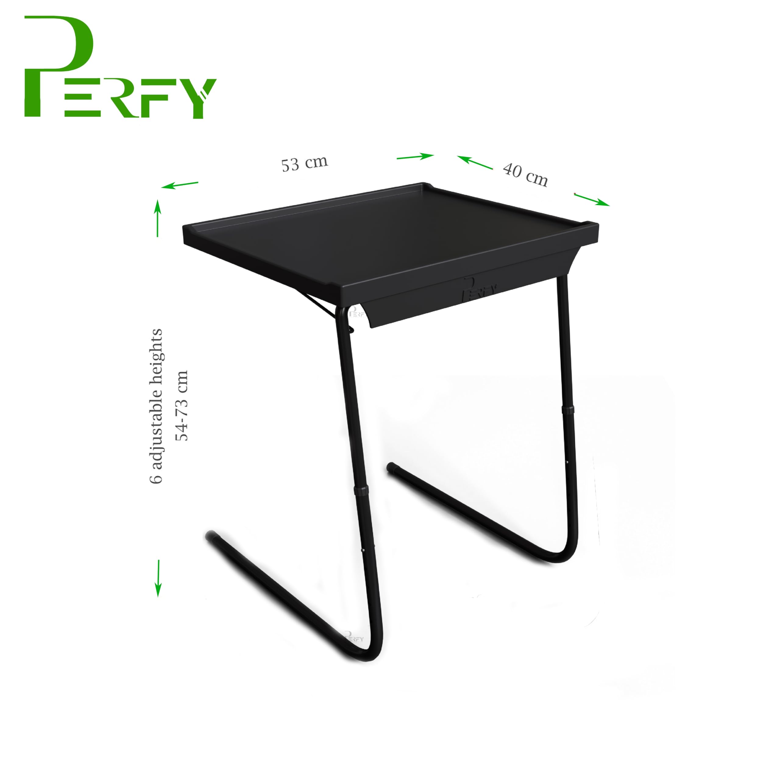 Perfy Laptop Table Matte Finish, 18 in 1 Convertible Lapdesk, Multipurpose Table, Height Adjustable Table, Utility Table, Work at Study Table, Home Table, Kids Study Table (Black) 3