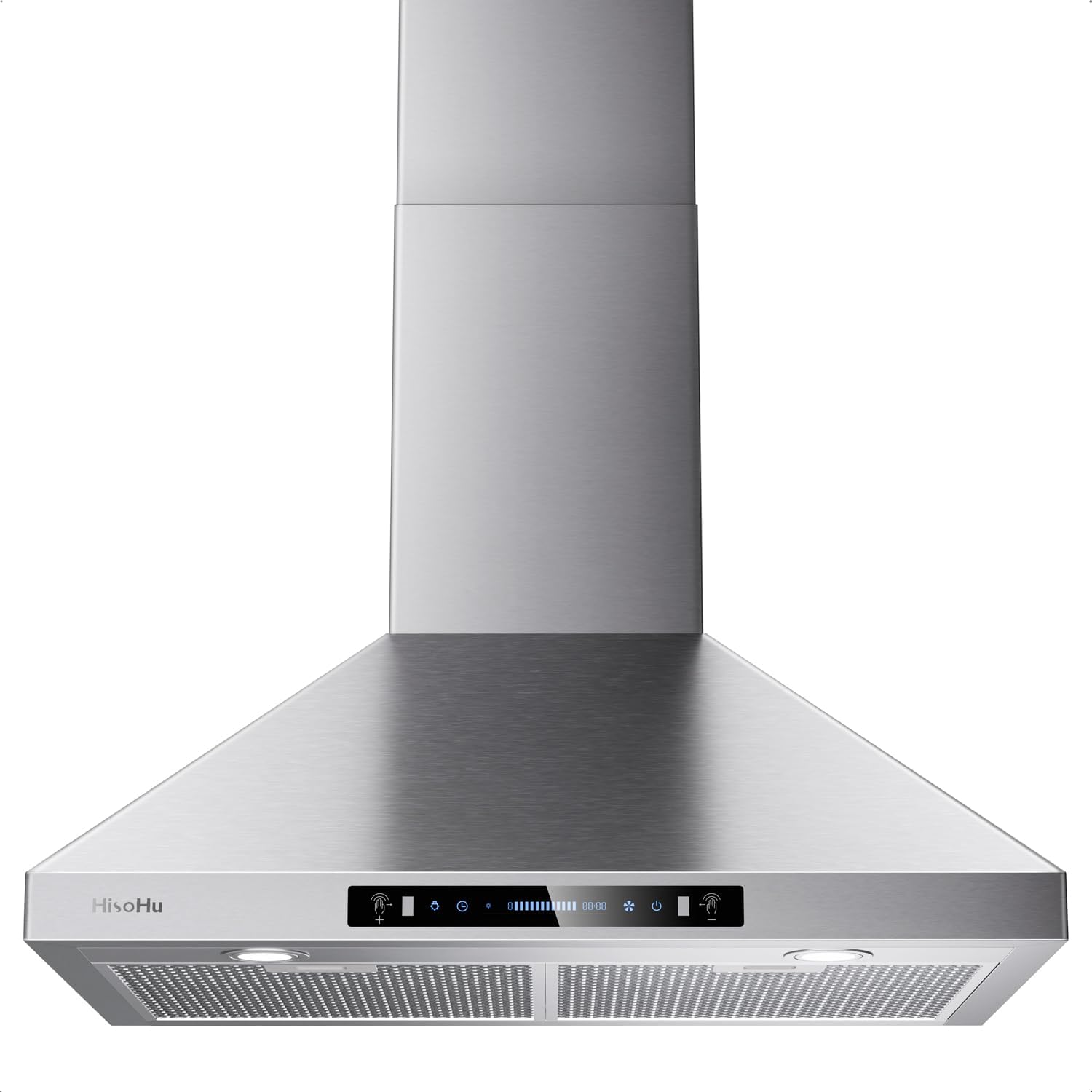 HisoHu Wall Mount Range Hood 30 Inch, Ductless/Ducted Convertible, 780 CFM Kitchen Vent Hood, with Aluminum Filters, 4-Speed Fans, Gesture Sensing &Touch Control, Stainless Steel Kitchen Vent