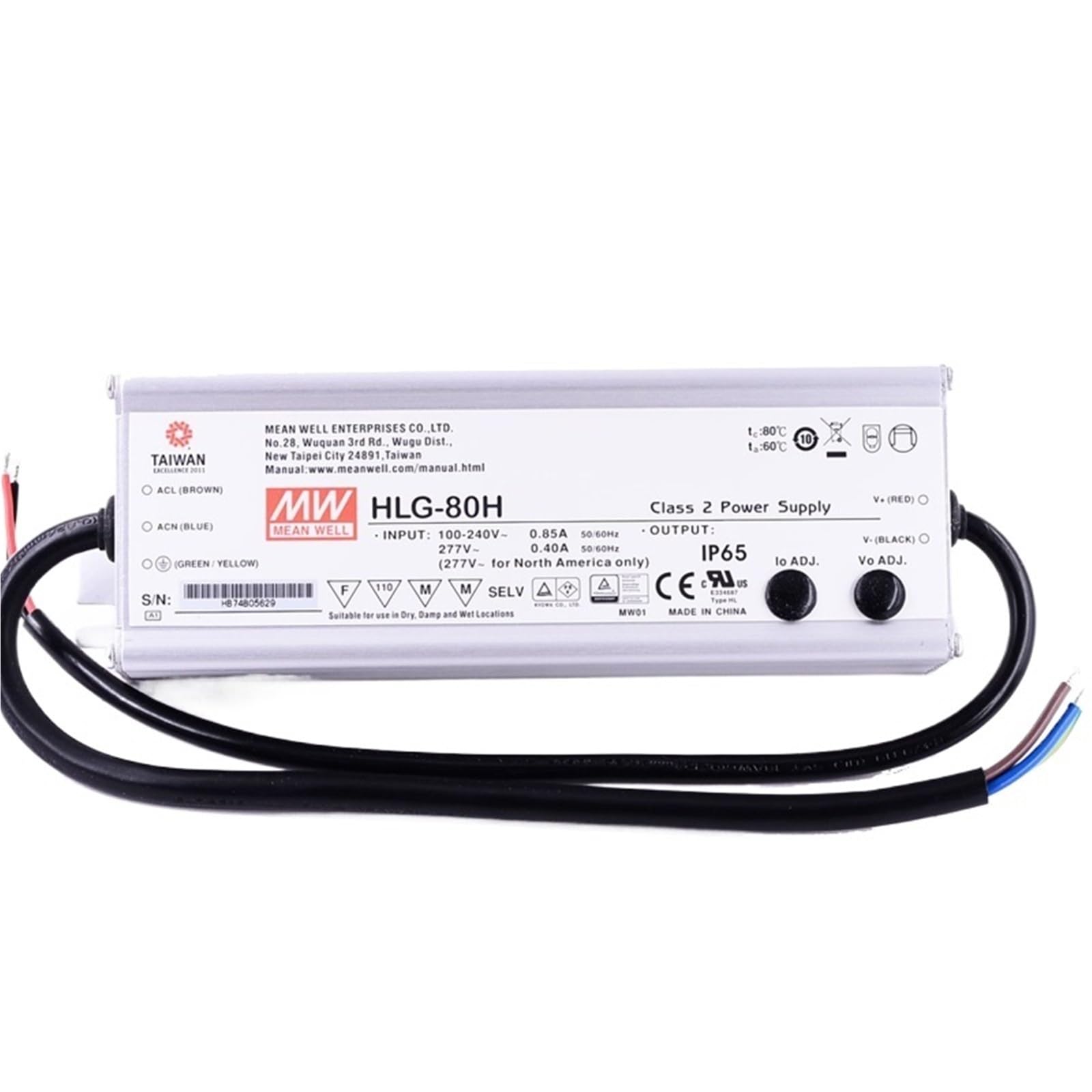 HLG-80H-24A , 80W Constant Voltage Constant Current LED Driver