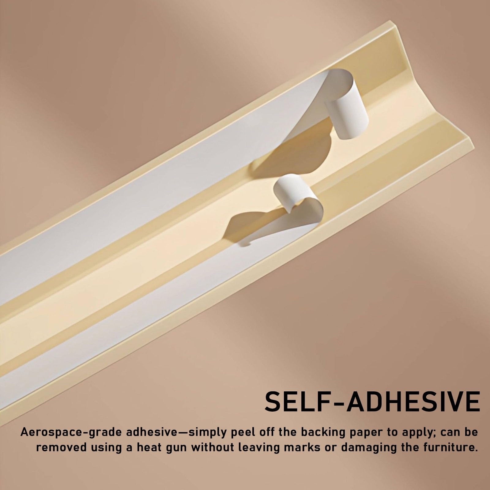 Paraspigoli Angolari, in NBR, Autoadesiva, a Forma di U, Paracolpi | Para Spigoli per Mobili, per Tavoli, Sedie, Davanzali, Braccioli e Letti con Spessore di 2–3 cm(Beige,1000cm/394in)