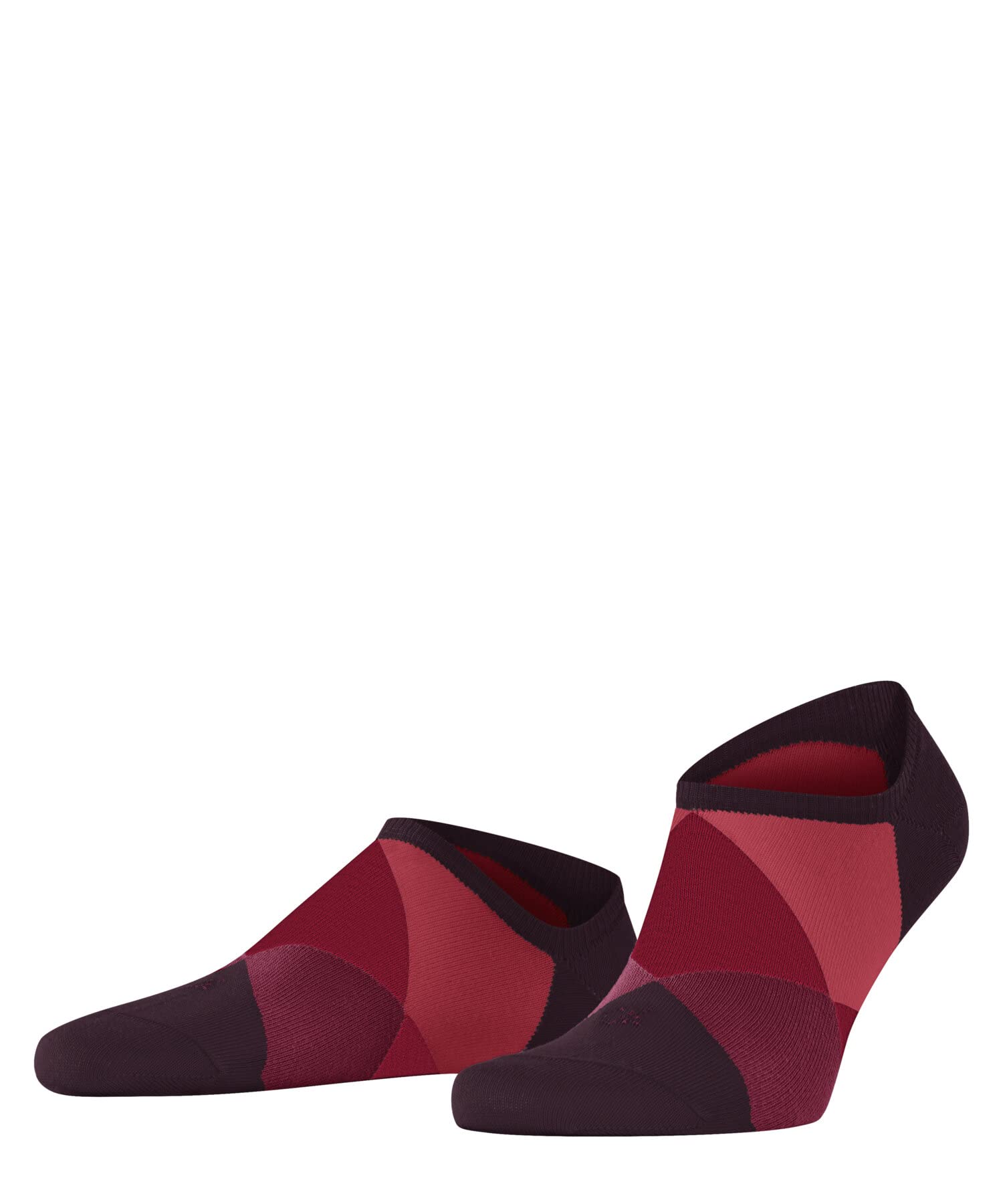 Burlington Men's Clyde M Sn Cotton Low-Cut Patterned 1 Pair Trainer Socks, Red Claret 8375, 6.5-11