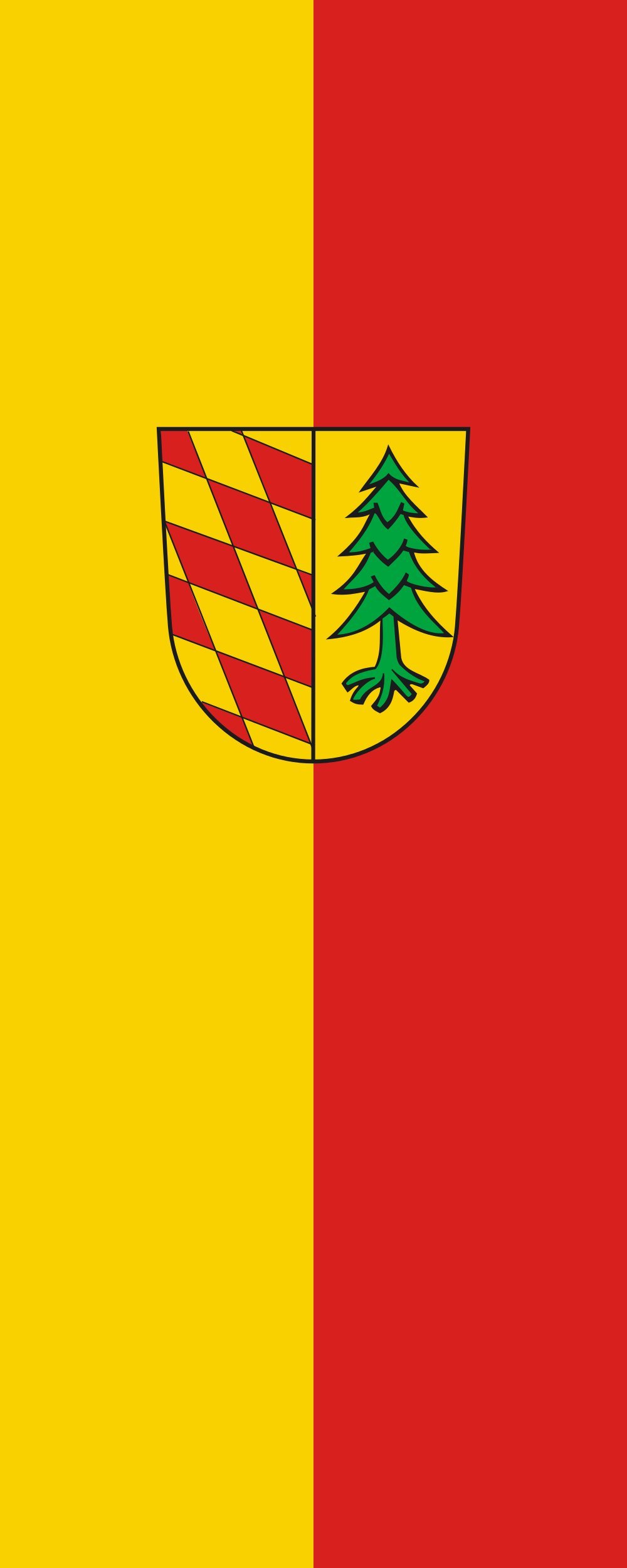 Drapeau Königseggwald vertical pavillon portrait 3.5m² dimensions 300x120cm