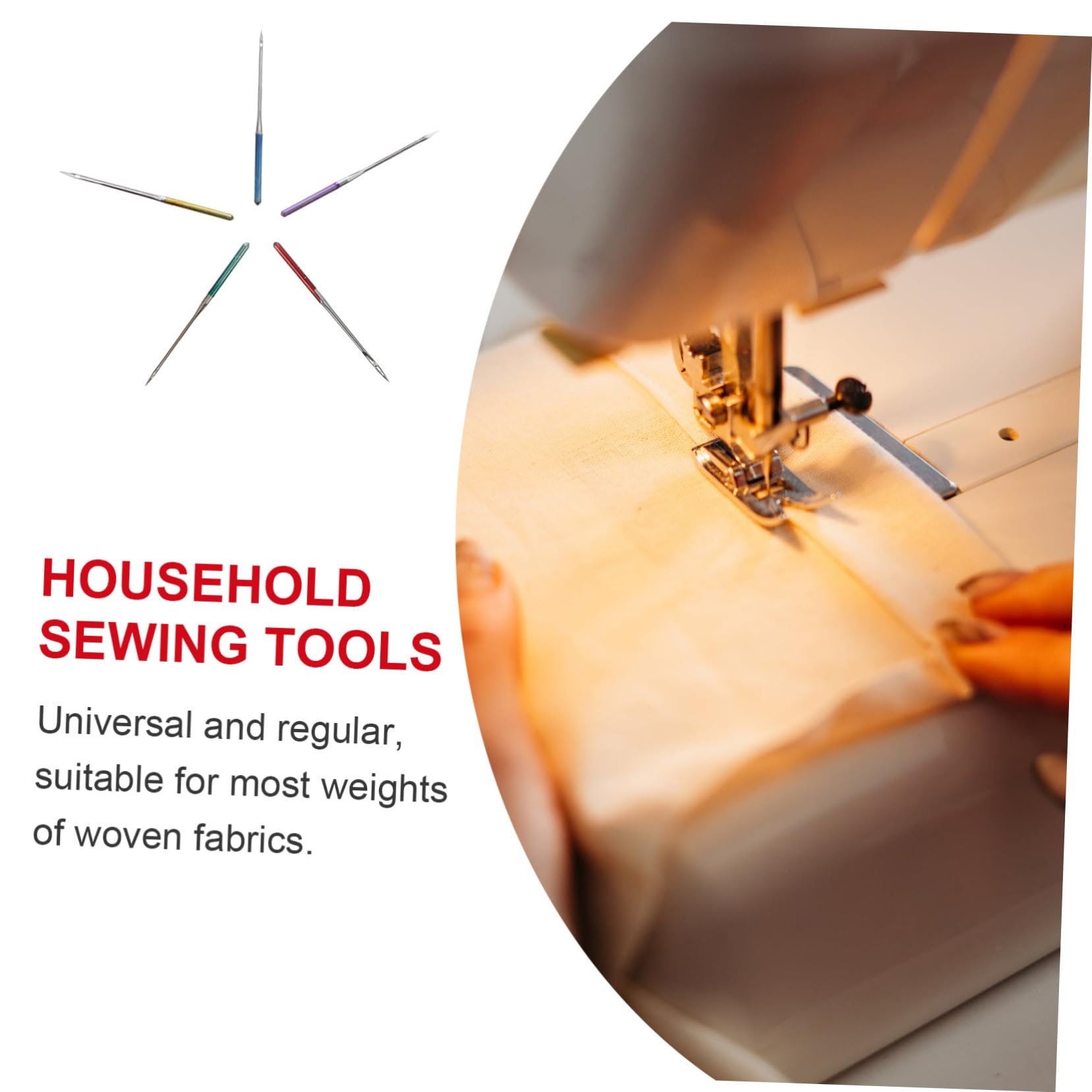 DECORNIJIA 50 piezas Unidades Agujas para Máquina de Coser Industriales Anti-salto Accesorios Duraderos para Costura Doméstica y Herramientas de Costura Versátiles