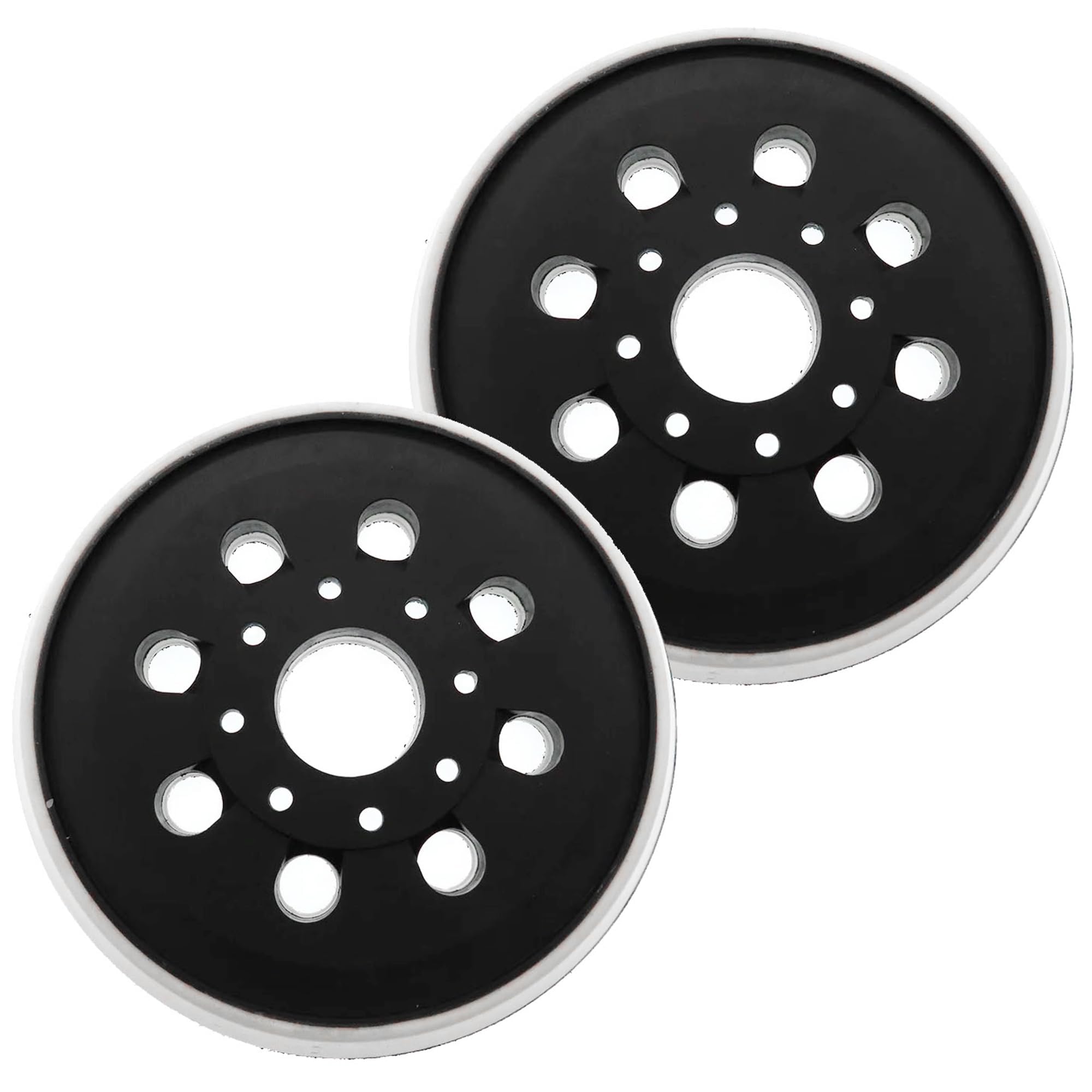 2 sztuki 125 mm, taca szlifierska z hakiem i pętlą 8 otworów, kompatybilna z Bos-ch PEX 220 A, GEX 125-1 AE, PEX 220 AE, Skil 7402/7490