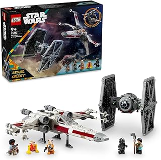 مقاتلات لعبة قابلة للبناء دمج المقاتلة تاي وإكس وينغ 75393 من LEGO® Star Wars™ للأطفال، مركبات قابلة للتخصيص، هدية للصبيان والبنات وأي محب