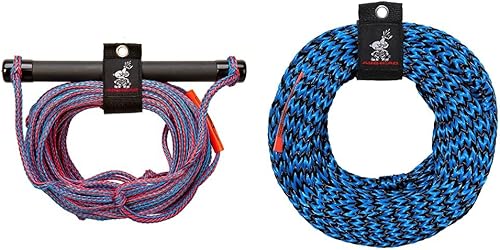 Cuerda de esquí acuático Airhead con mango de goma, 1 sección, 75 pies