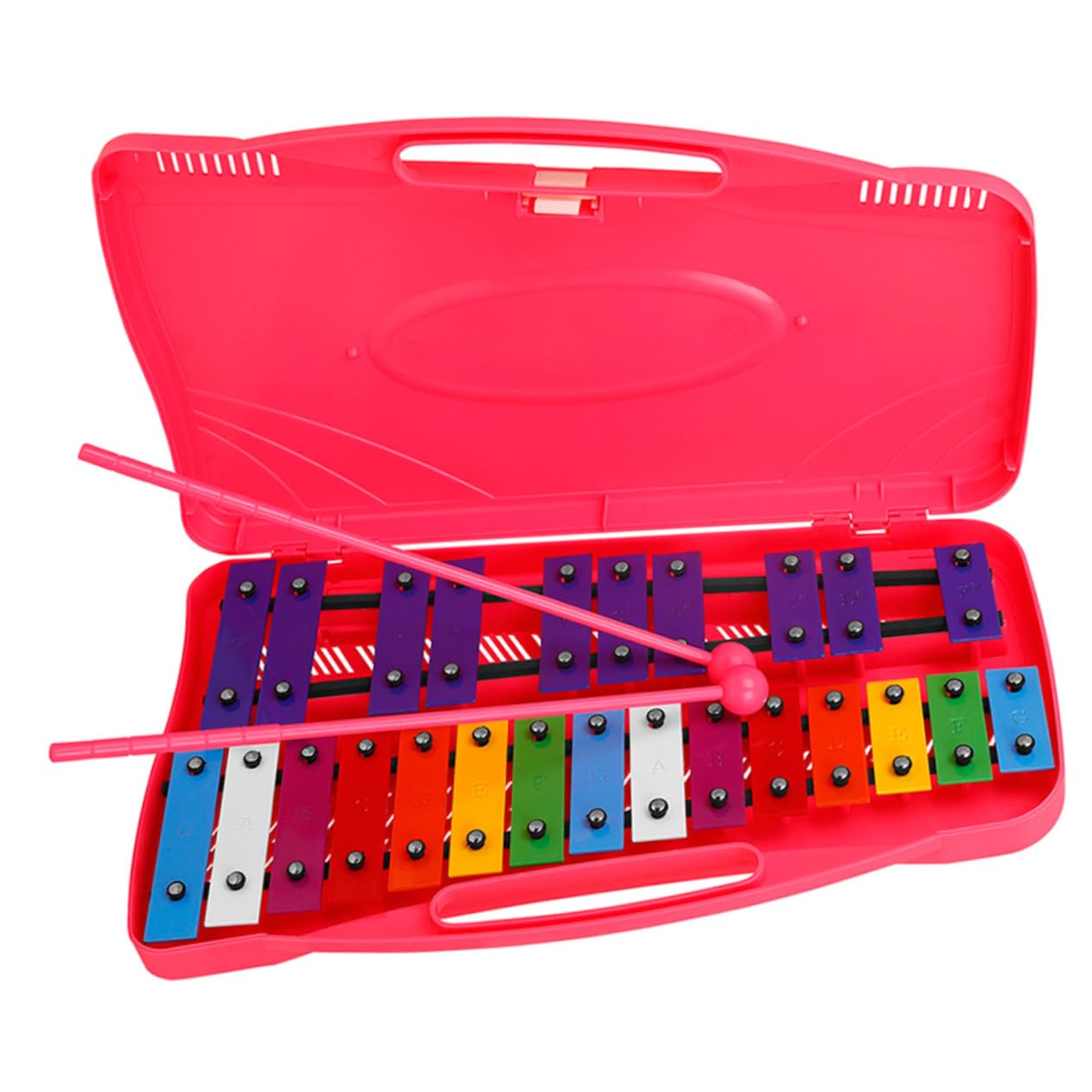 Yardwe 1 Set Beginner Glockenspiel Xylophone for Note Musical Instrument with Mallets for Develop Music Skills and Hand Eye Coordination