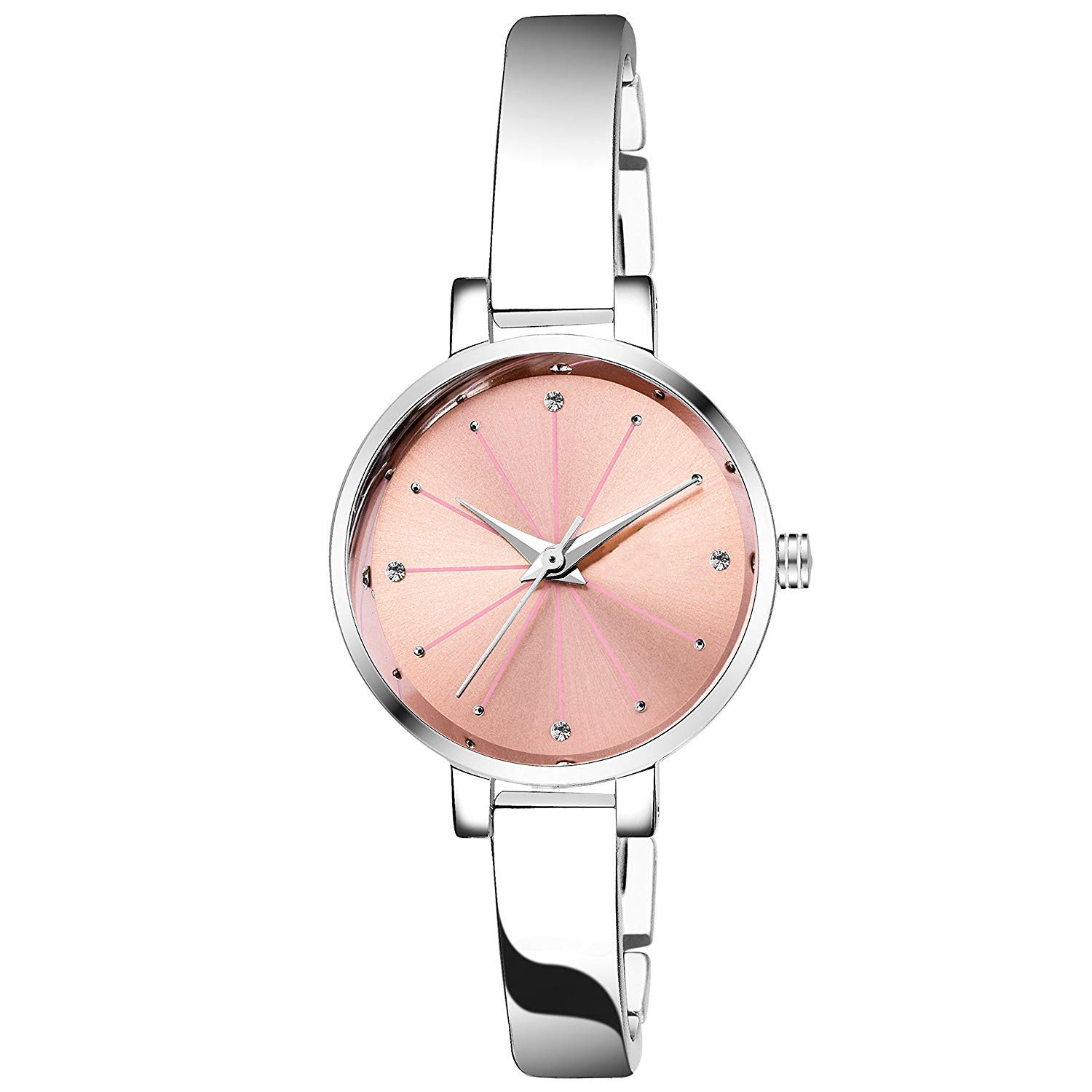 HORCHIS Casual Analog Peach Dial Womens Stainless Steel Watch-HORC_ENT_11541 (B08BG34CYC) Amazon Price History, Amazon Price Tracker
