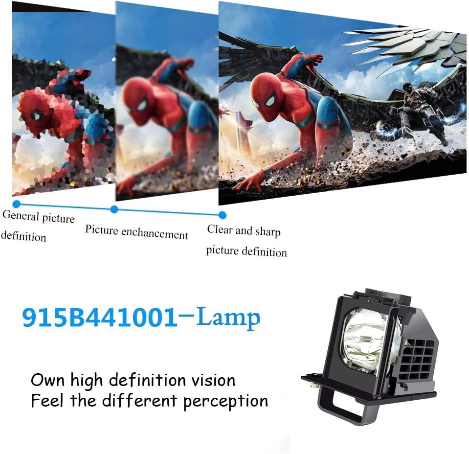 915B441001 Mitsubishi Replacement Lamp 915B441001 Mitsubishi TV Lamp 915b441001 with Housing for WD-73638, WD-73738, WD-73838, WD-73C10, WD-82738, WD-82838 Mitsubishi TV