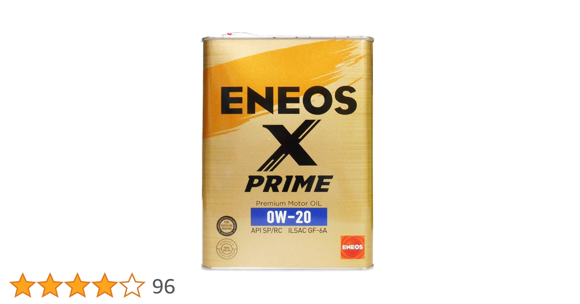 Amazon.co.jp: ENEOS X PRIME Engine Oil 0W-20 SP/RC GF-6A (100