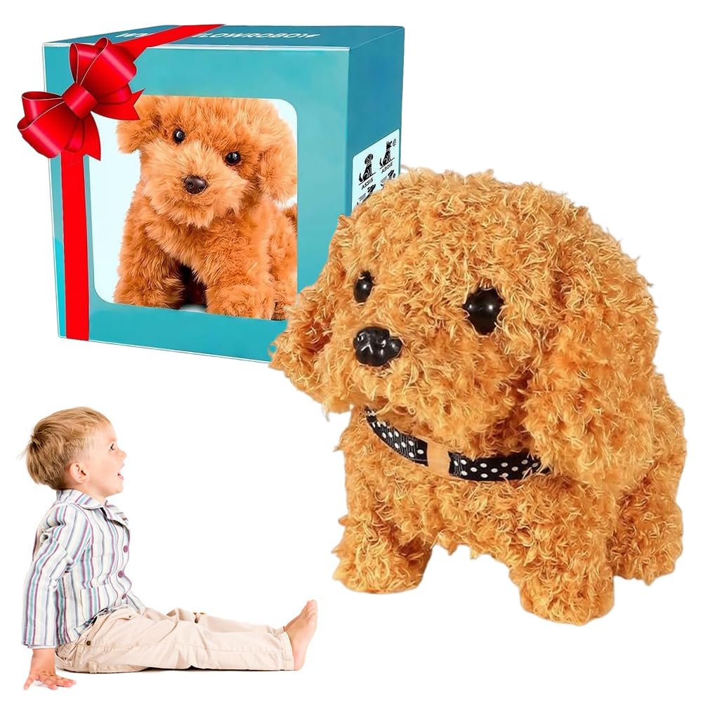 HATFRYF Electronic Interactive Plush Toys Dog, Robot Puppy, Interactives Plush Puppy Dogs, Walking, Barking, Carnival Mask